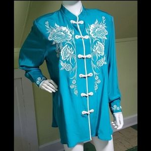 Vintage 100% Silk Wearable Art by Bob Mackie Kimono Blouse